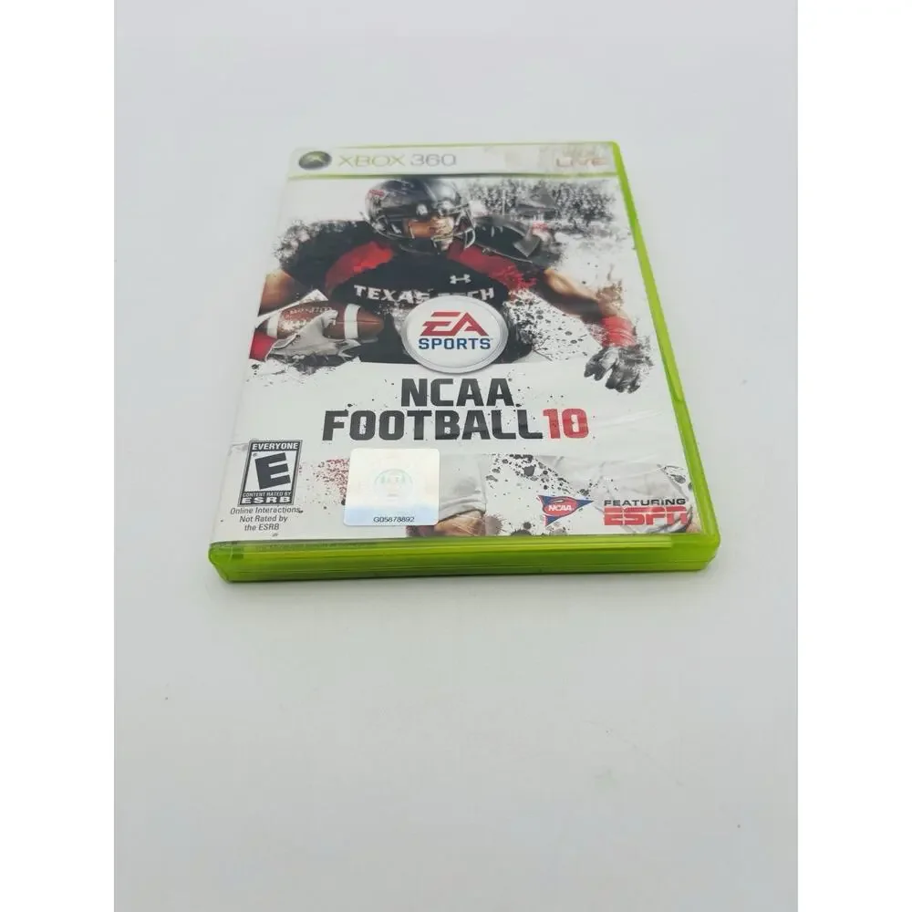 NCAA Football 10 XBOX 360 CIB Complete in Box Very Good Condition Tested Works